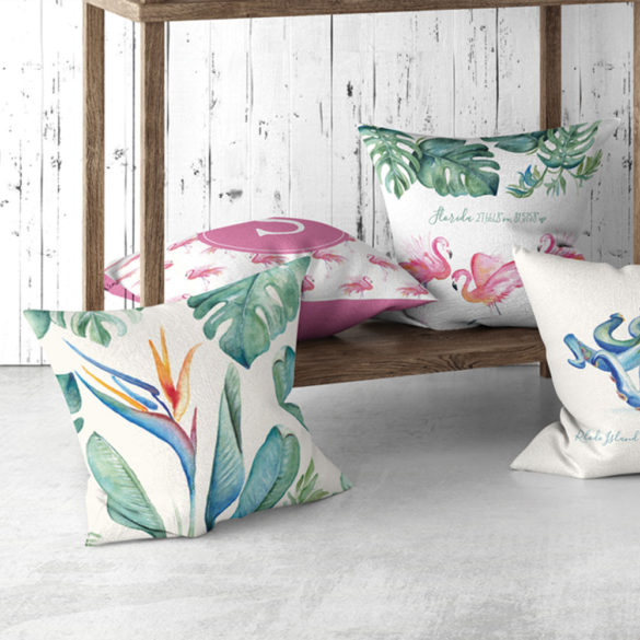 tropical throw pillow ideas