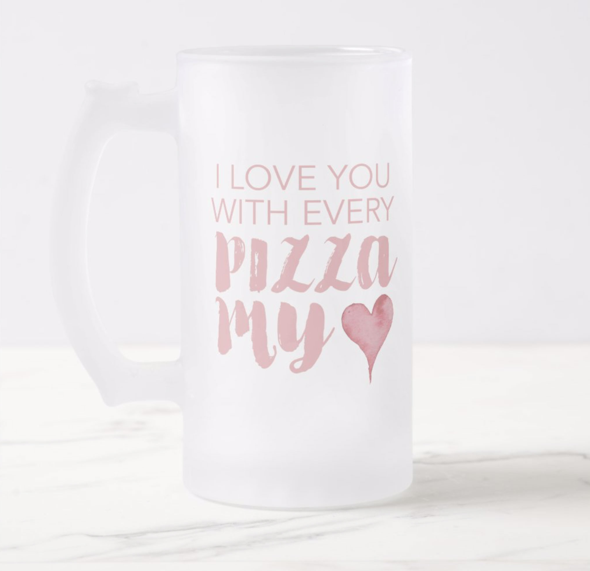 This I Love You With Every Pizza My Heart pizza lover's gift comes in 4 different colors. 
