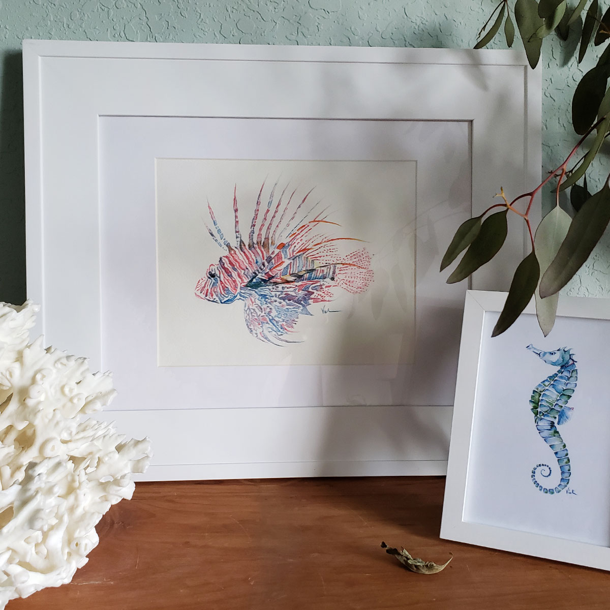 Watercolor Lion Fish painting by Victoria Grigaliunas was accepted to the APBC Summer Dreams Juried Exhibit. 