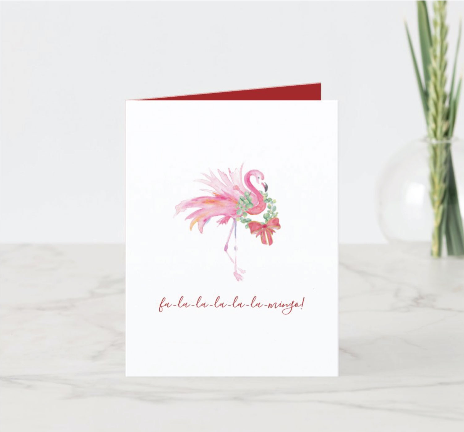 Shop my line of tropical inspired Christmas Cards featuring my original watercolor art for a Palm Beach inspired holiday