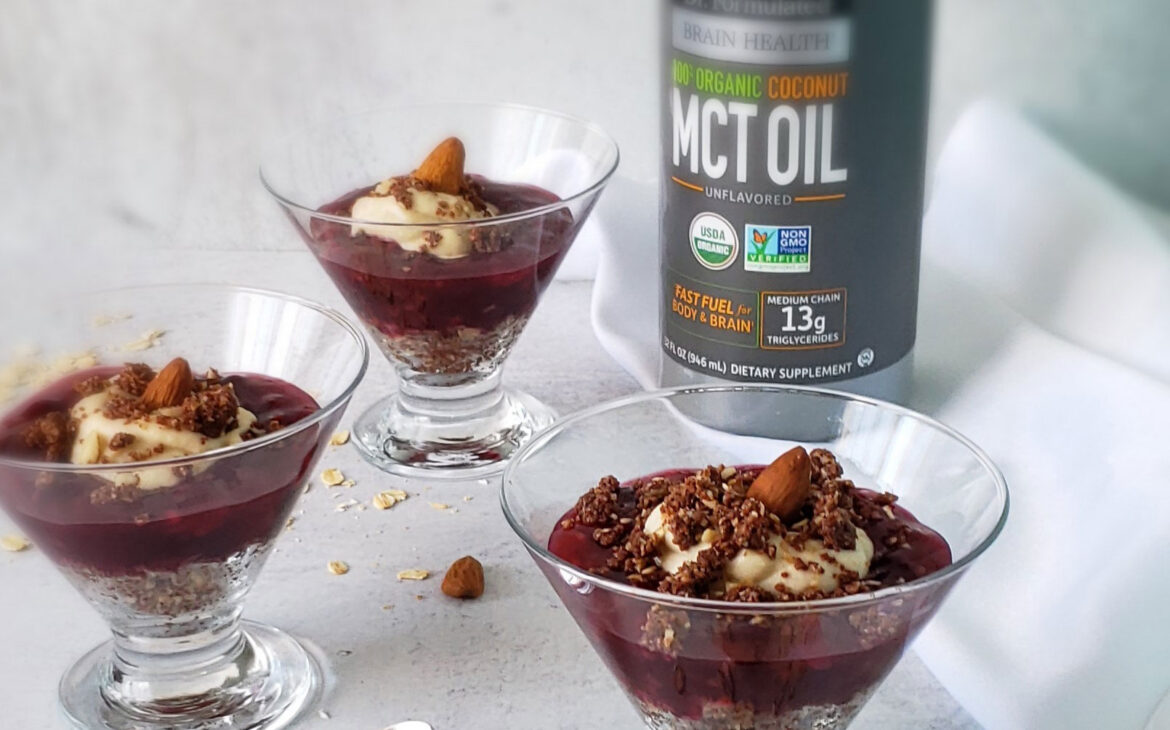 Vegan dessert recipe made with Garden of Life MCT Coconut Oil