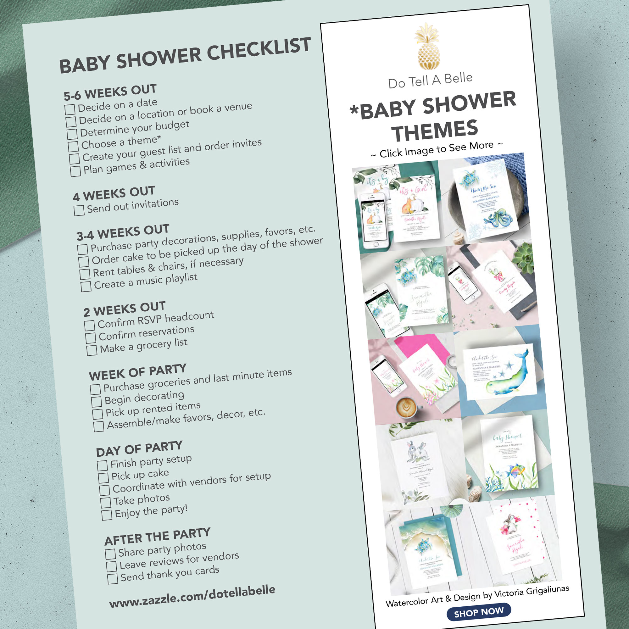 Baby shower checklist free download.