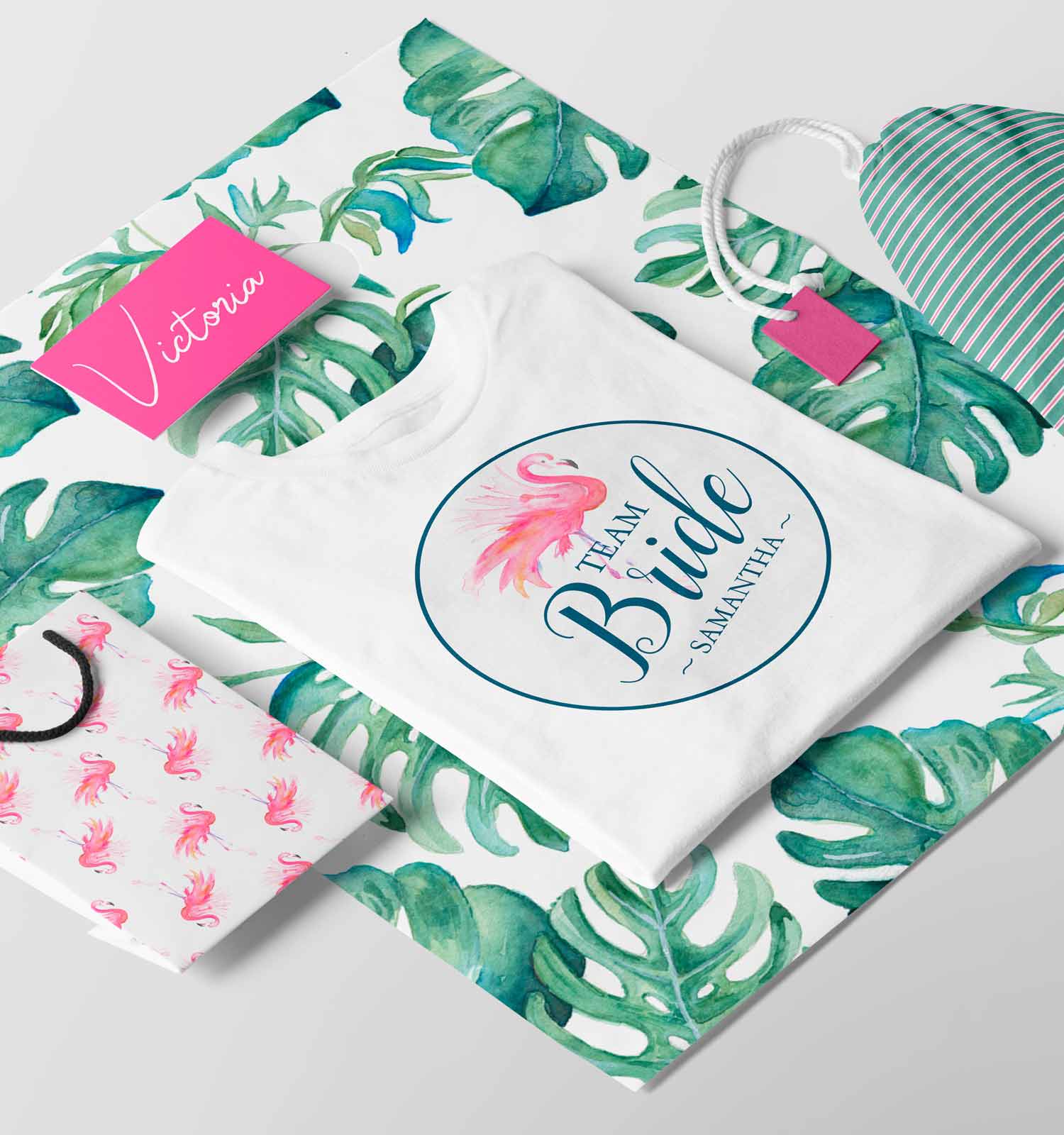 bridesmaid proposal gifts for a tropical destination wedding.