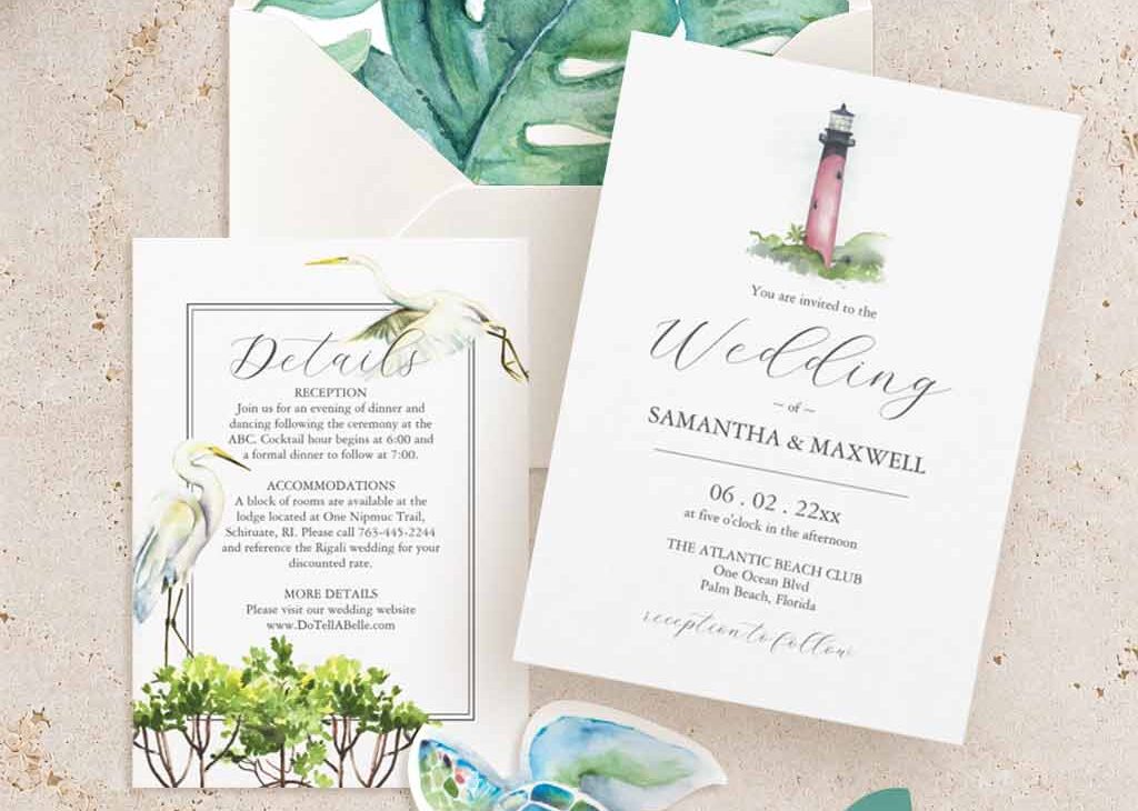 Tropical Wedding Invites: Watercolor Inspiration for a Destination Wedding