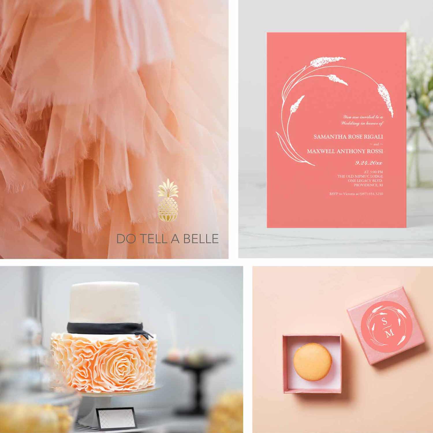 wedding theme peach colors