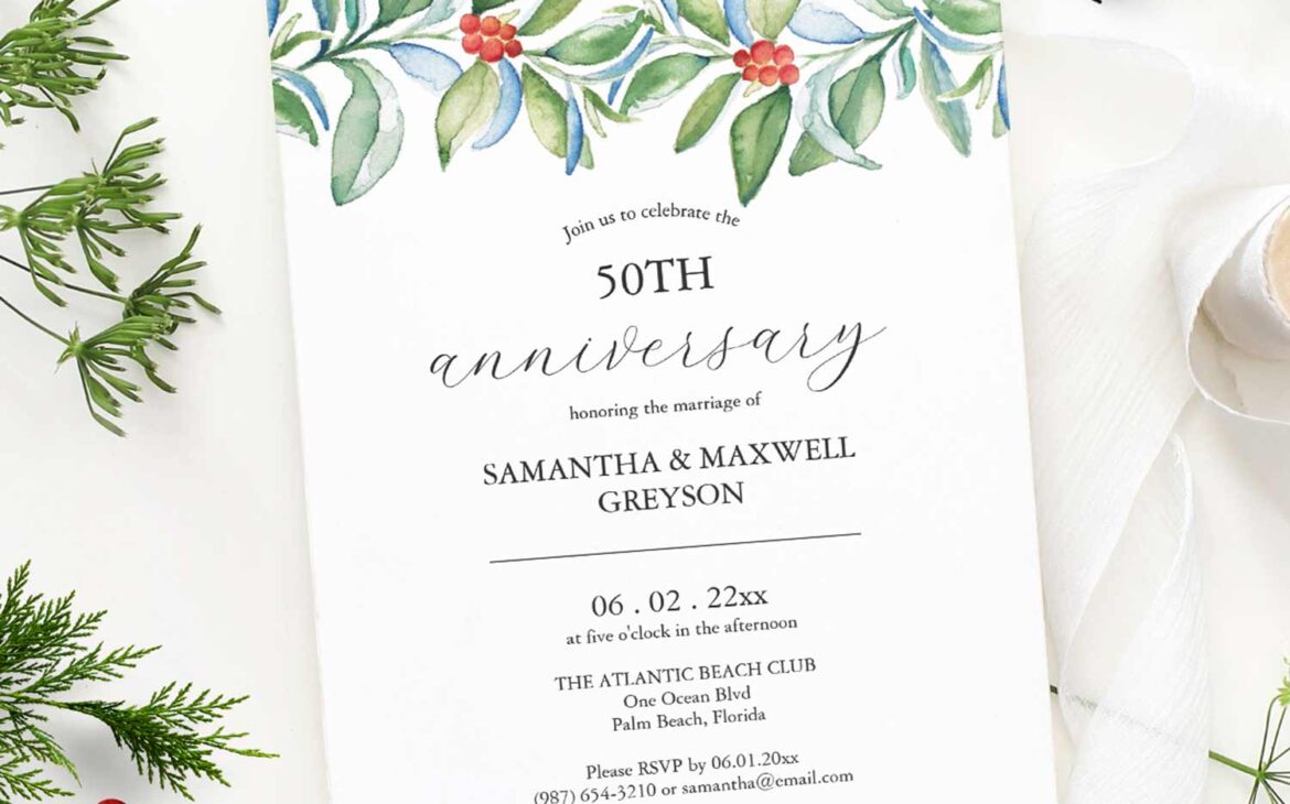 50th Wedding Anniversary Invitations: Celebrating 50 Years of Love