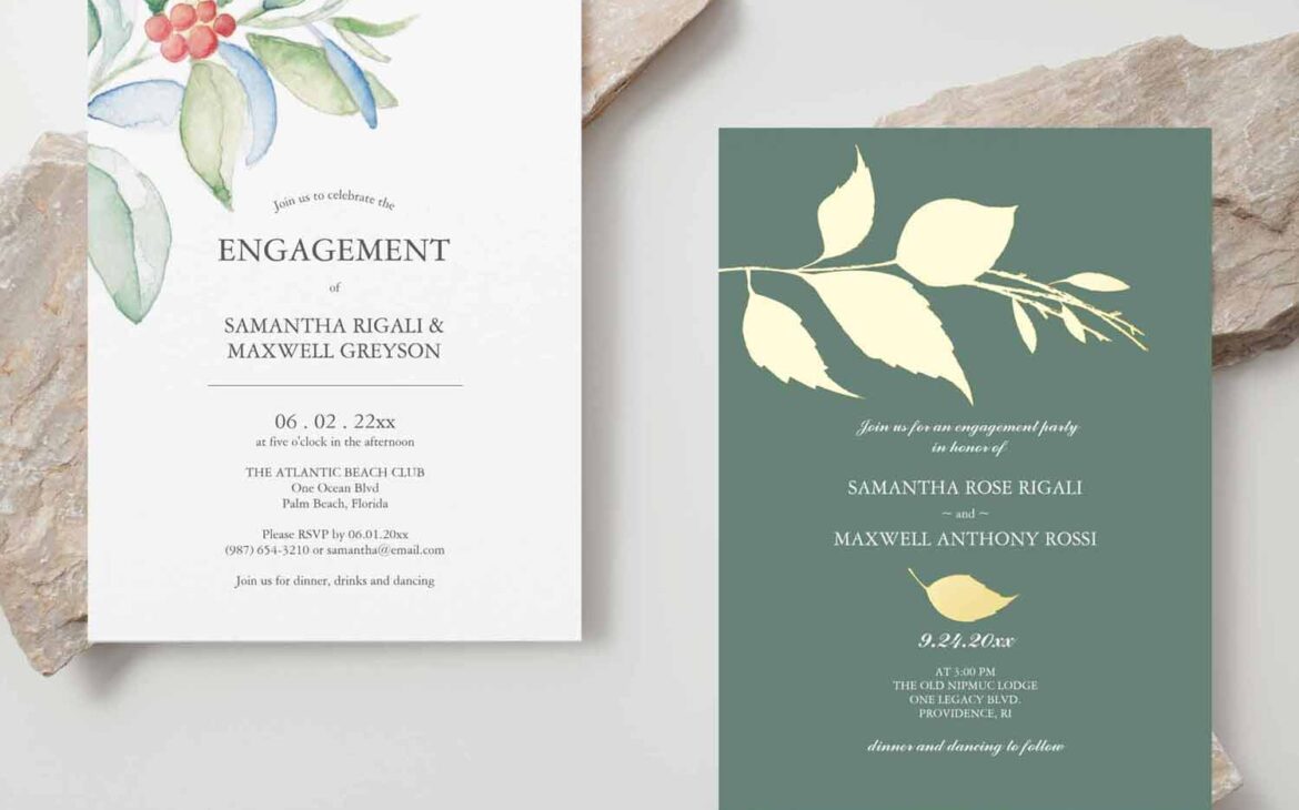 Winter Engagement Party Invitations: A Celebration of Love and Seasonal Elegance