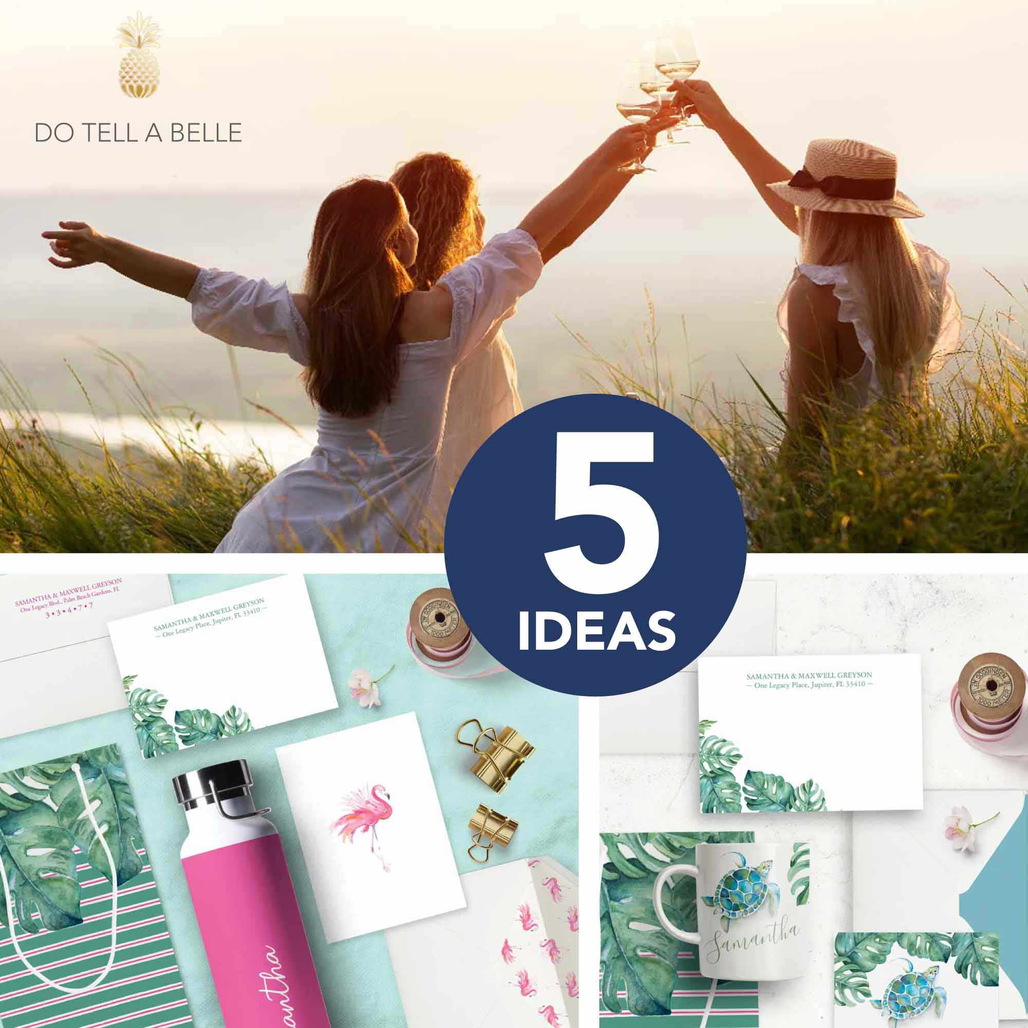 Creative bridesmaid proposal ideas features for destination beach weddings by Victoria Grigaliunas of Do Tell A Belle