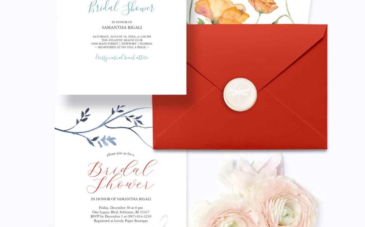 Bridal shower invitations