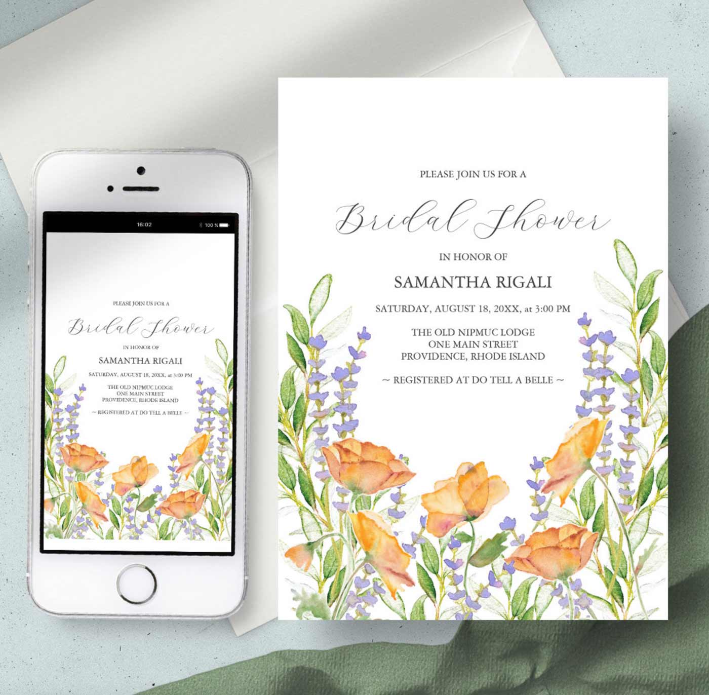 Bridal shower invitations