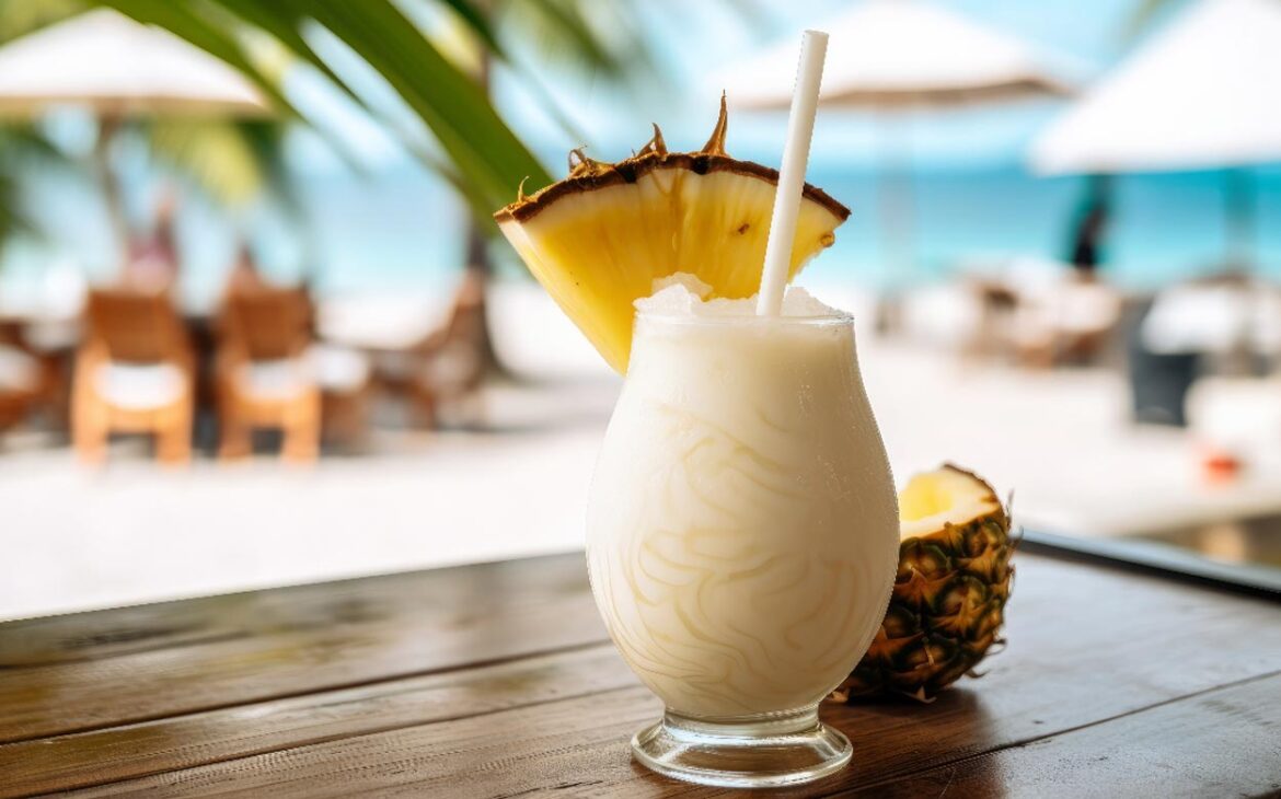 Exotic pineapple wedding inspiration features signature cocktail ideas