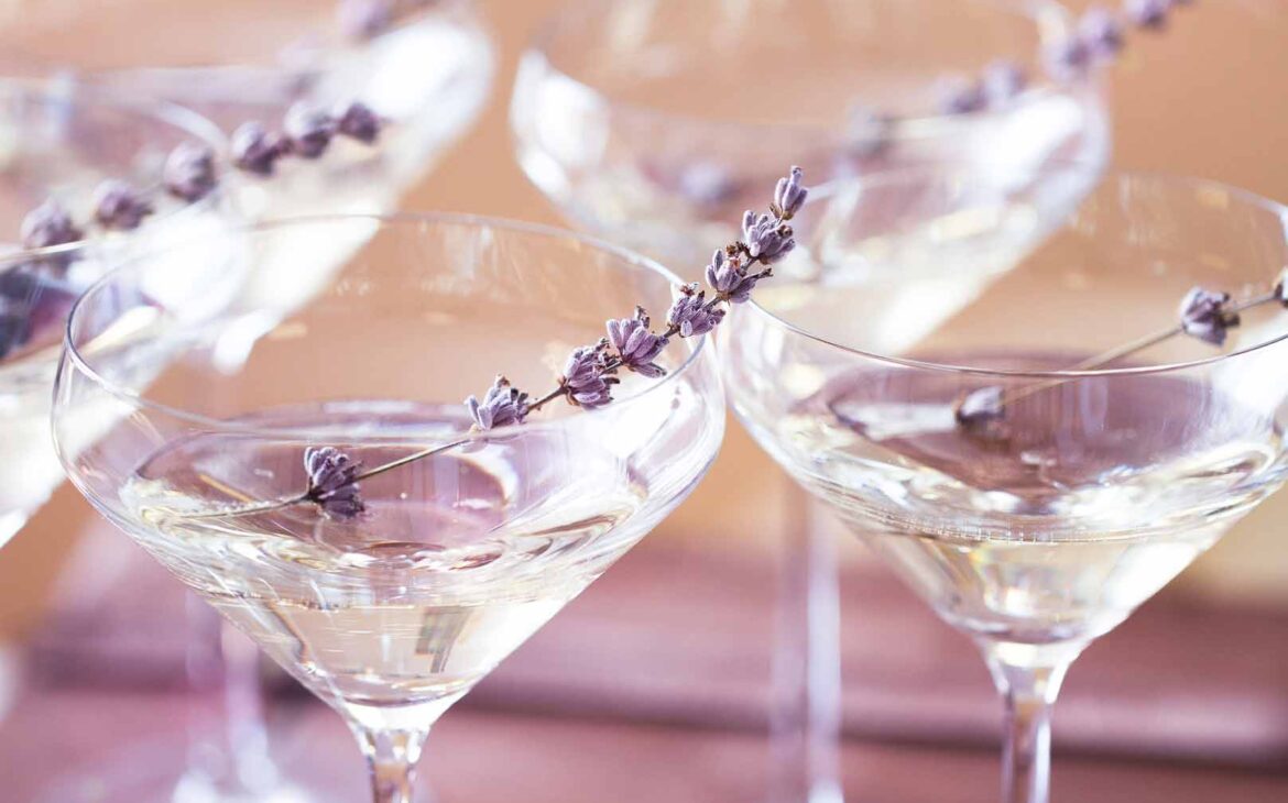 Lavender infused signature cocktails for weddings