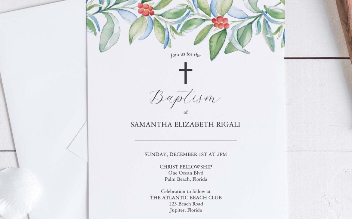 Celebrating a Special Occasion: Victoria Grigaliunas’ Baptism Invitations