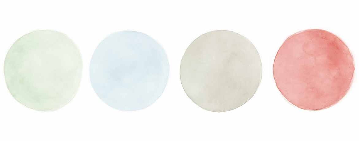 winter bridal shower color scheme with pale green, pale blue, greige and a touch of red.