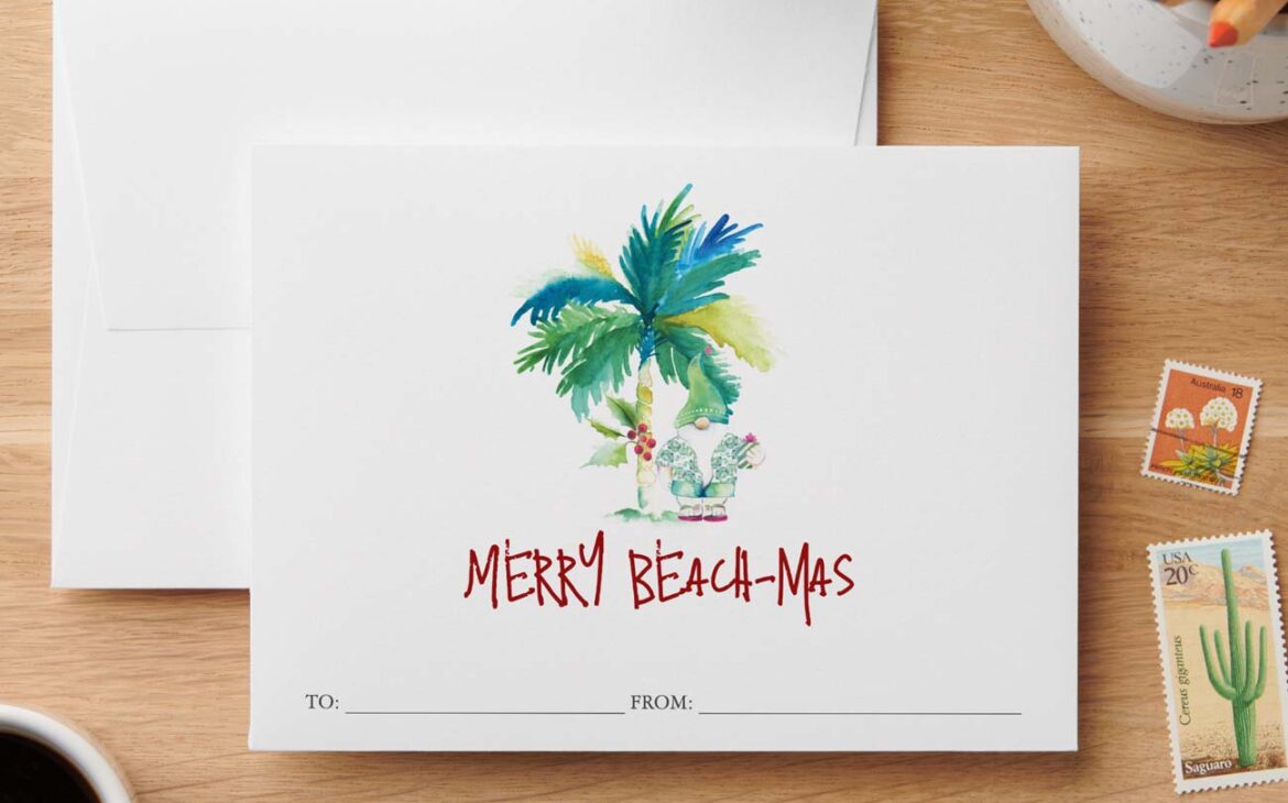 Money envelopes tropical merry beach-mas