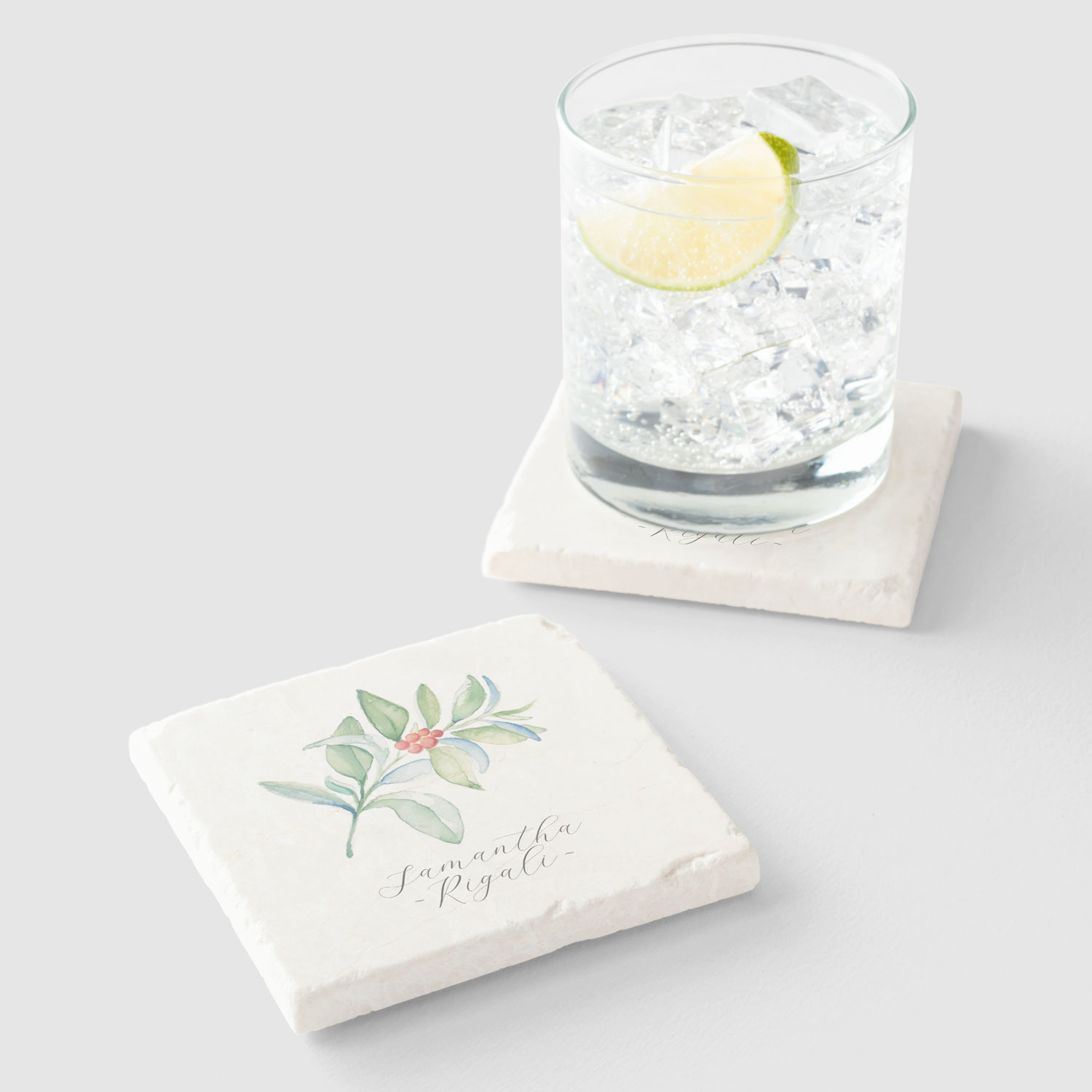 Give them bridal shower favors that they will love and used. Personalized stone coasters. Click to shop this design.