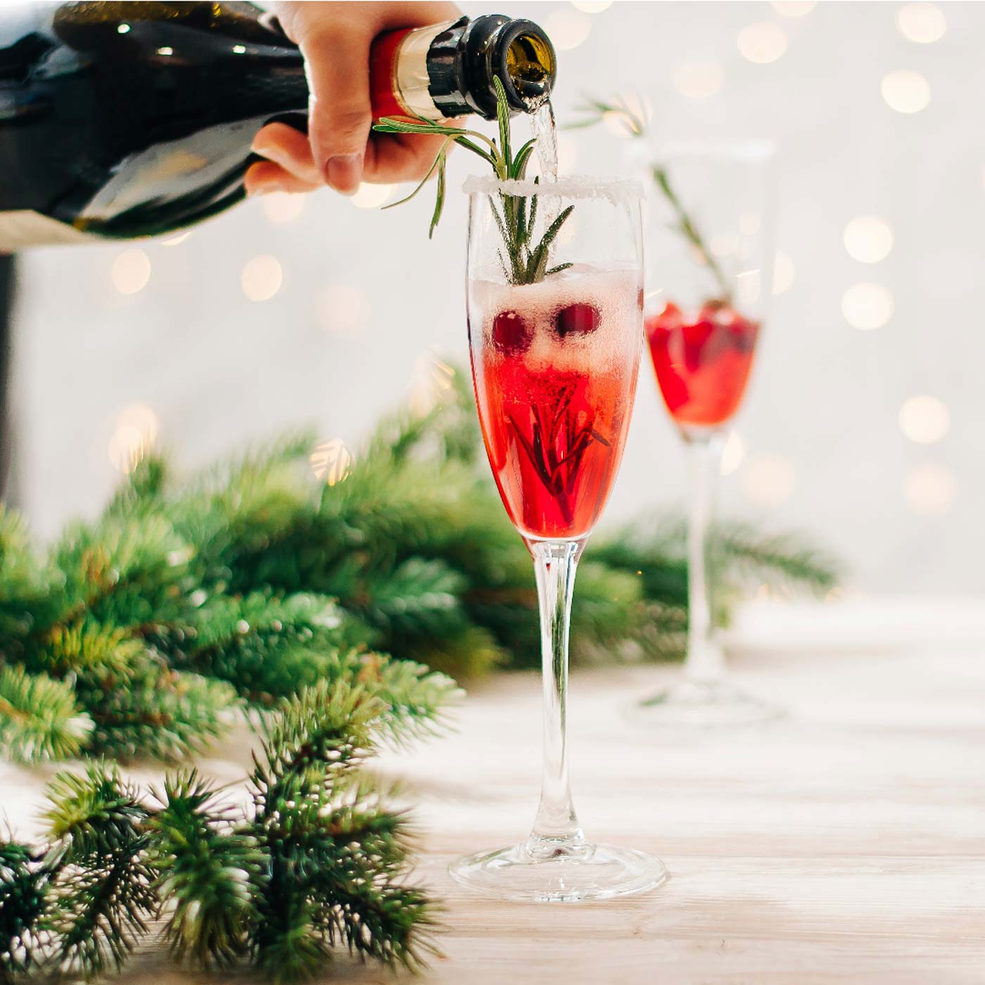 Prosecco Christmas cocktail recipe Berry Bliss