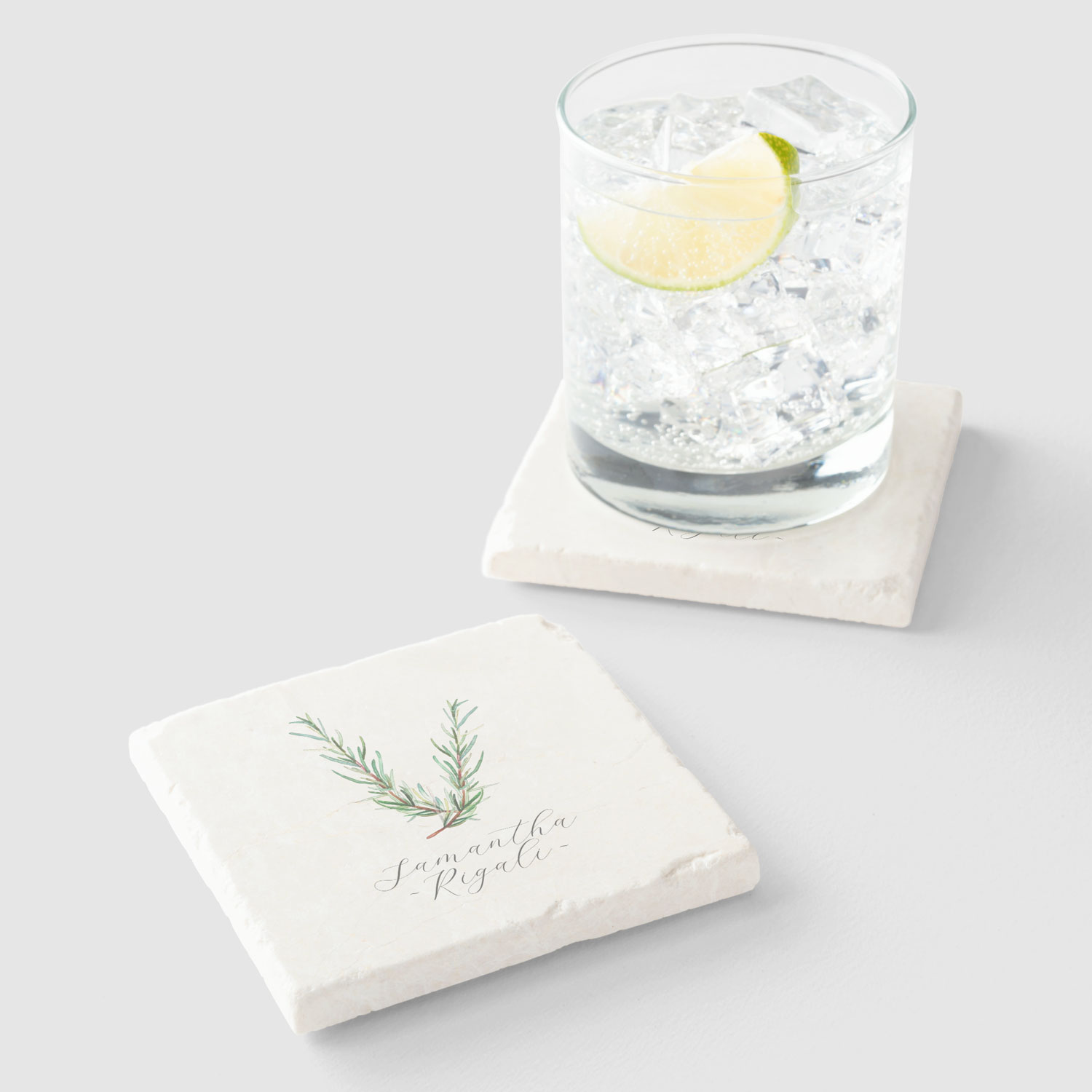 Rustic wedding theme favors personalized stone coasters. Click to shop.