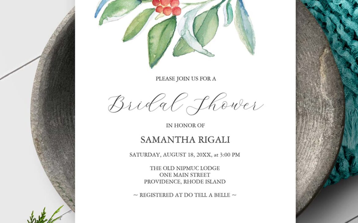 Winter Bridal Shower Invitations: A Touch of Elegance