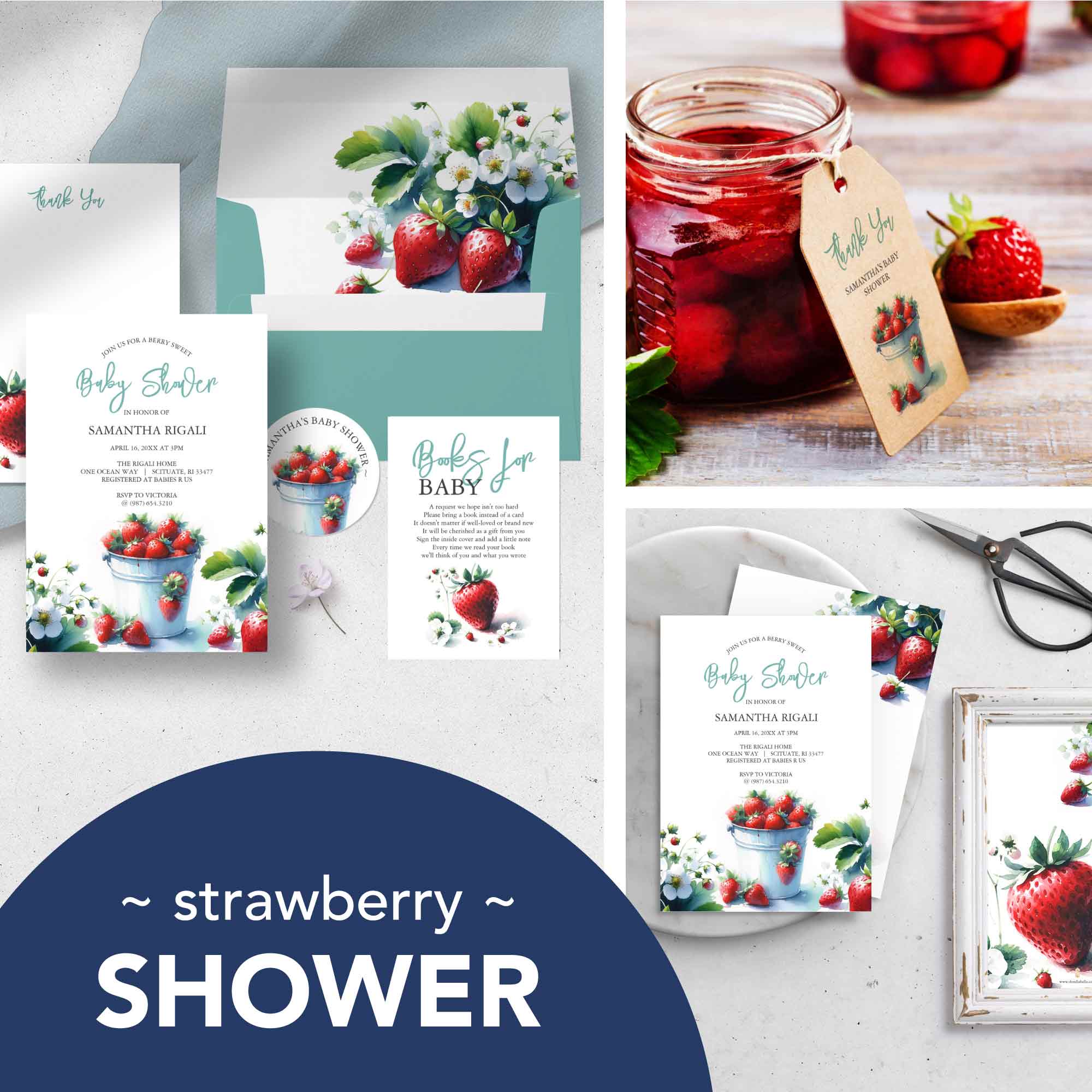 Strawberry baby shower theme