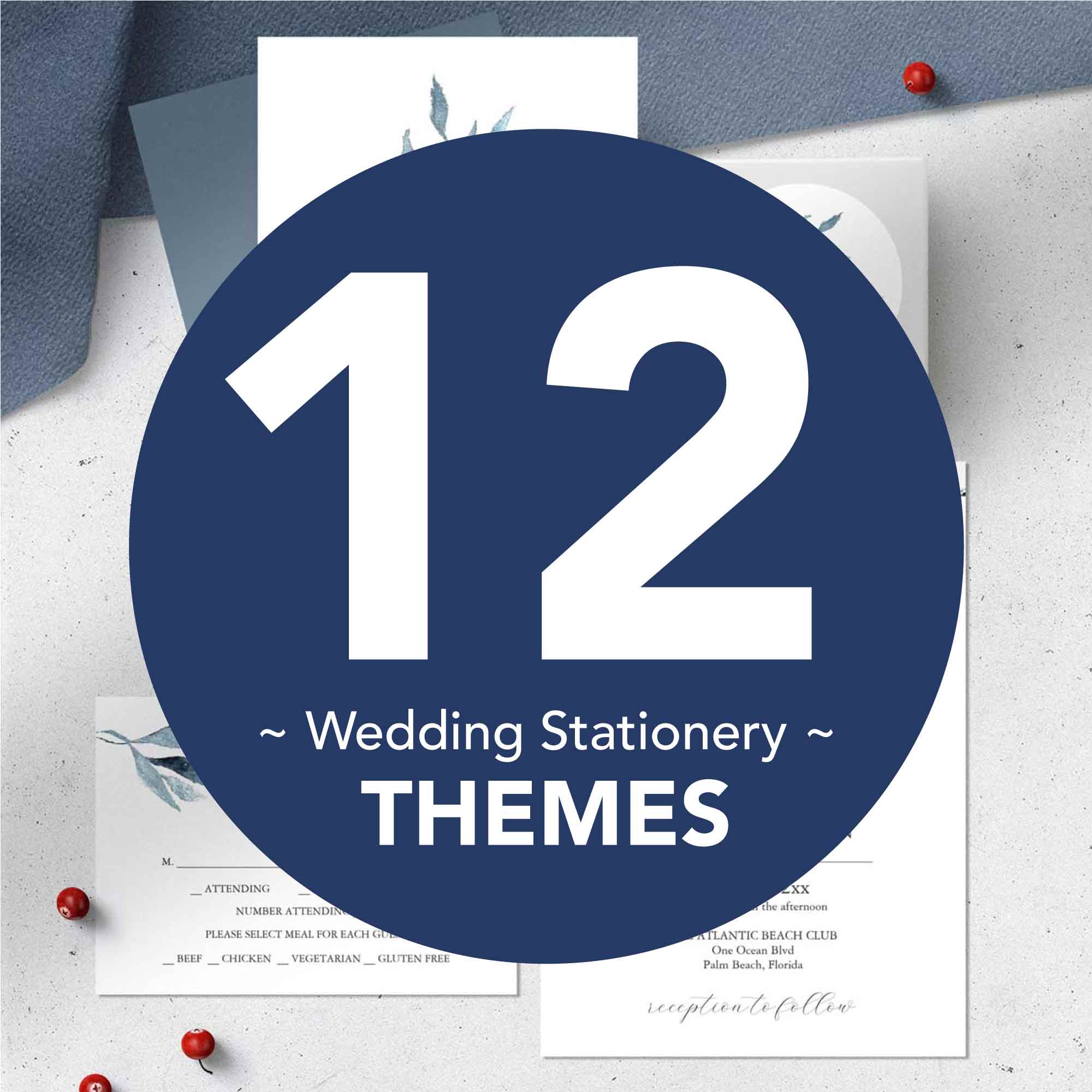 The top 12 wedding stationery themes for 2024. Click to see them all.