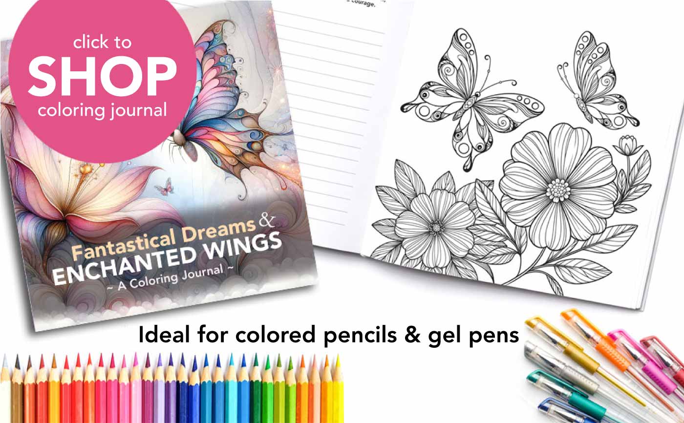 coloring books for adults relaxation flowers and butterflies with journal pages. Click to shop.