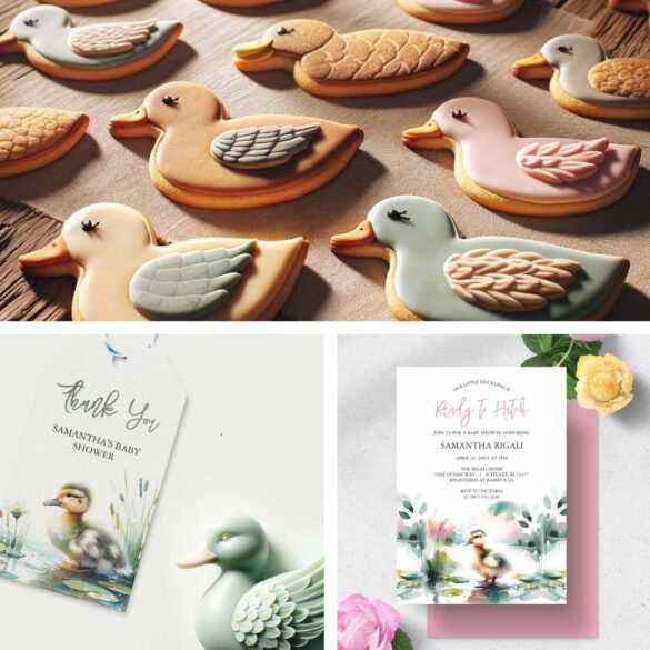 Charming baby shower ideas for a duck themed baby shower.