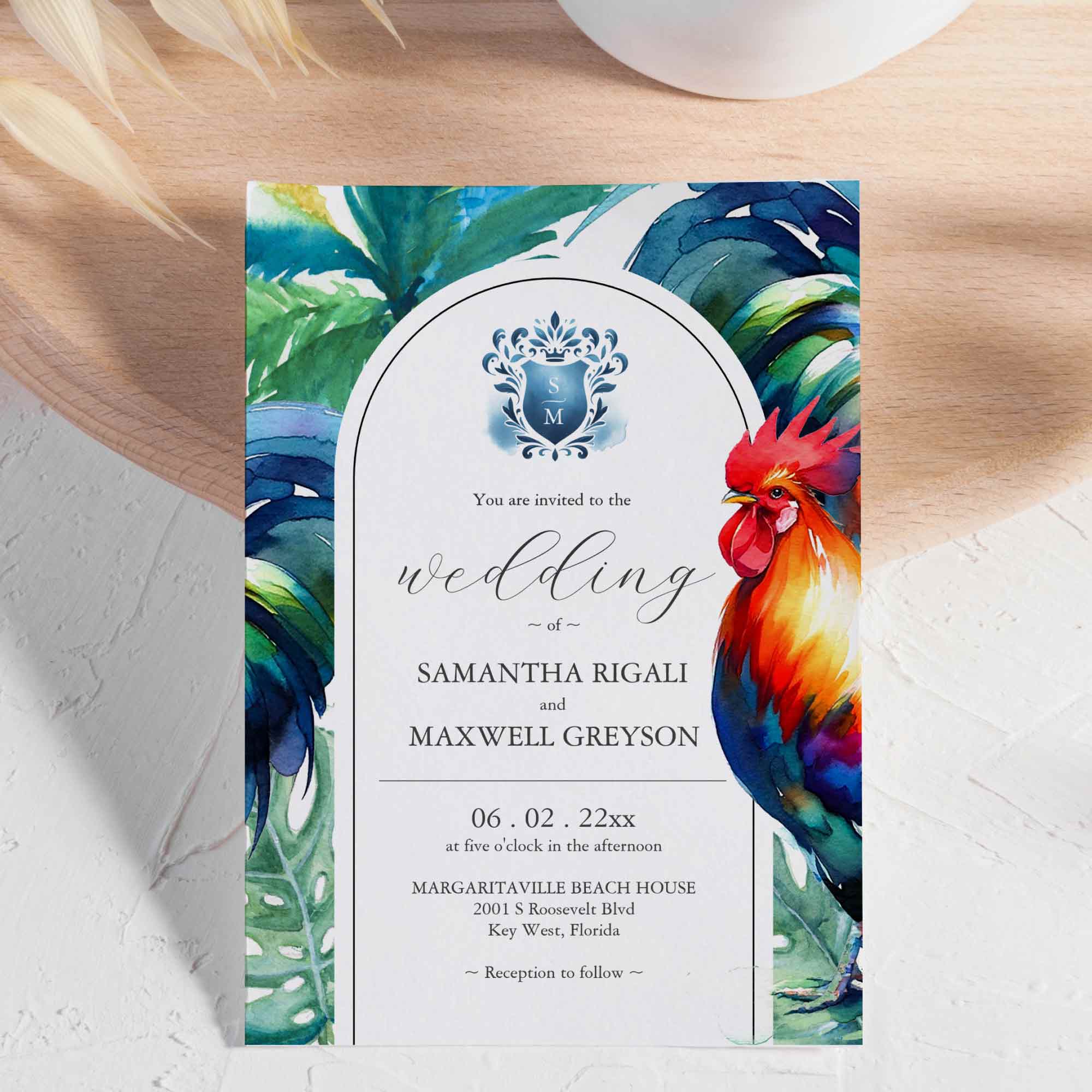 Destination Florida wedding invitations by Victoria Grigaliunas of Do Tell A Belle on Zazzle