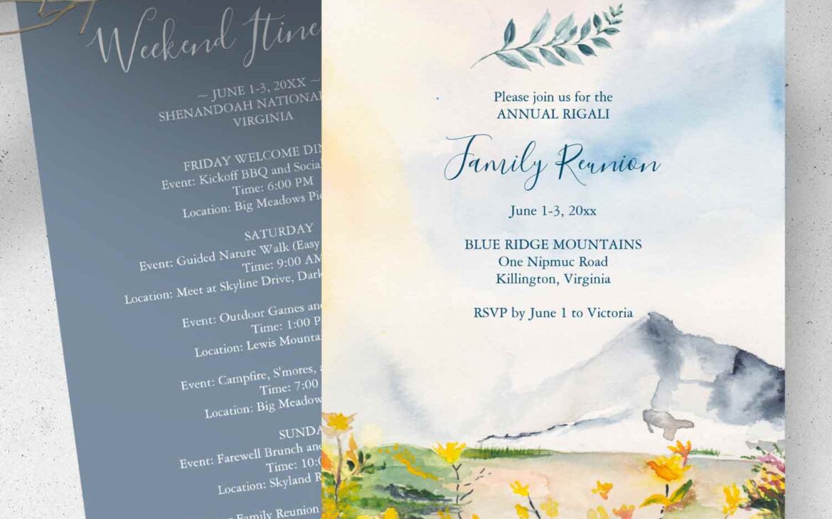 Exclusive Family Reunion Invitations and Party Theme