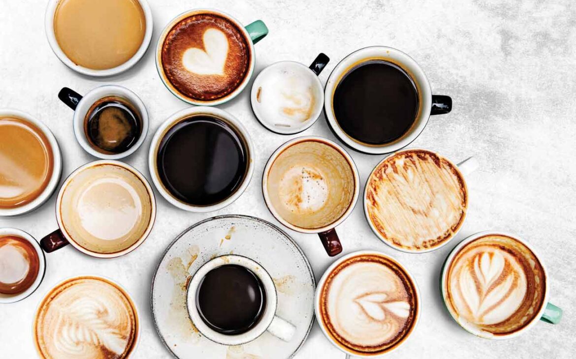 love is brewing bridal shower theme features a coffee recipe with lattes in a rustic scenery .