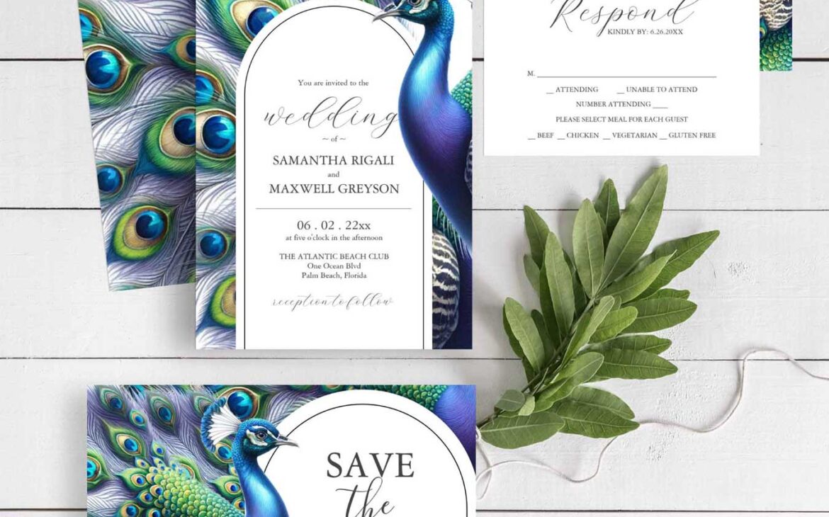 Introducing the Majestic Peacock Wedding Collection