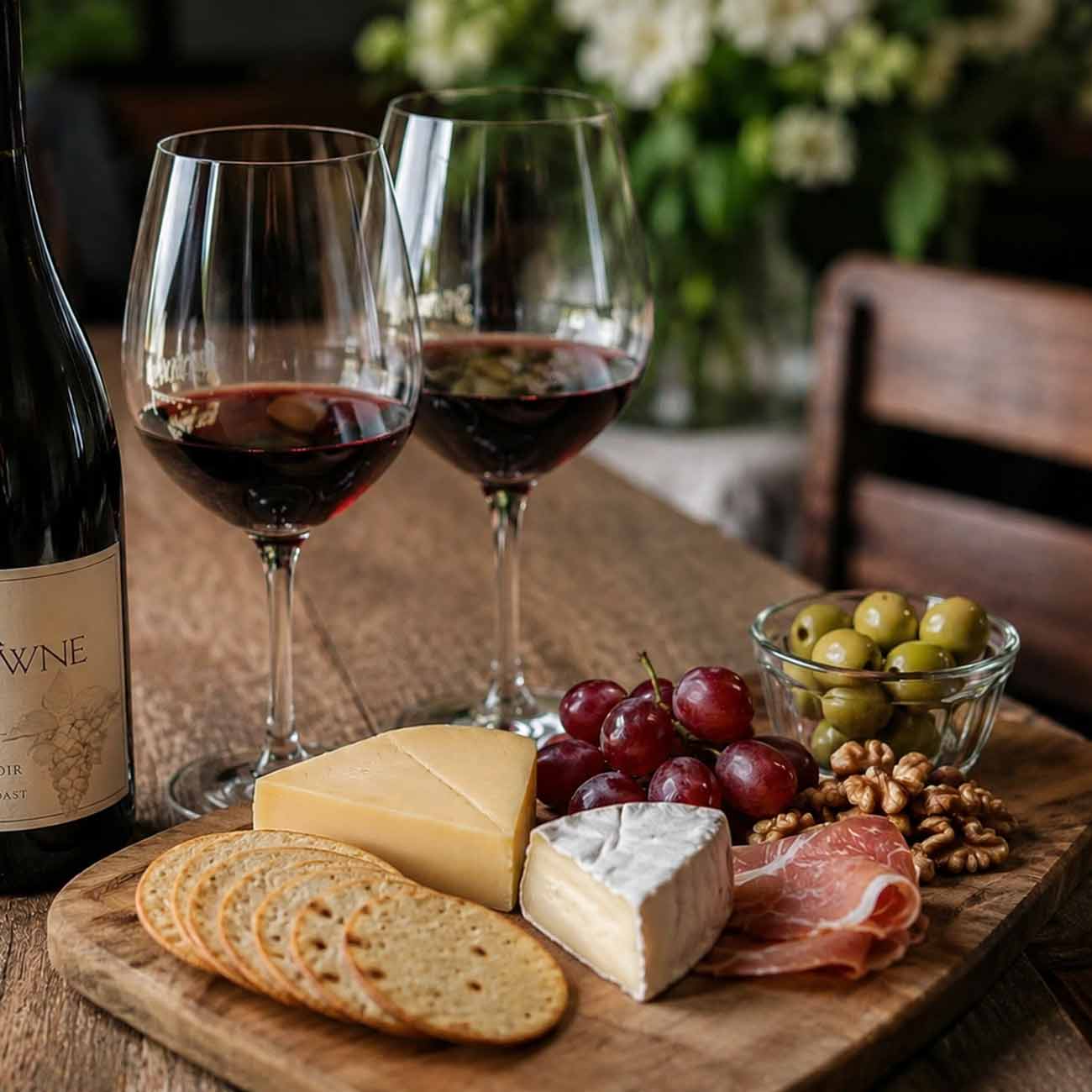 Appetizers for a wine tasting party