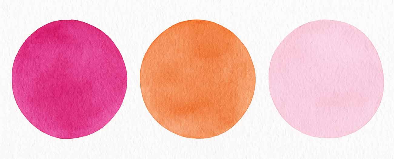 pink and orange bridal shower color palette.