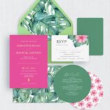 Tropical Wedding Invitations: Custom Watercolor Wedding Invitations for Florida Destination Weddings
