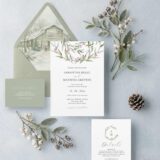 Winter Wedding Invitations and Stationery: A Unique Blend of Mixed Media Art