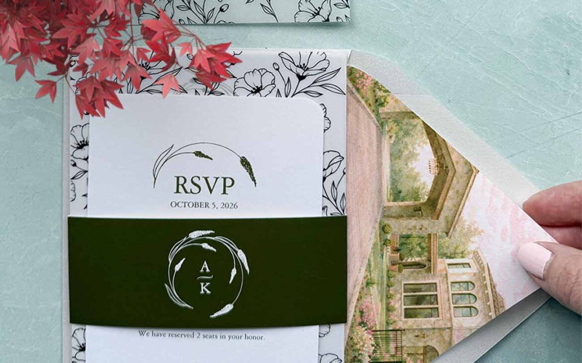 Watercolor Venue Wedding Invitations: Custom, Semi-Custom & Hand-Painted Designs