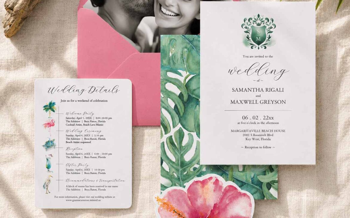 How to Coordinate Your Engagement Photos With Your Wedding Invitation Suite