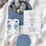 5 Watercolor Beach Wedding Invitations Inspired by the Coast