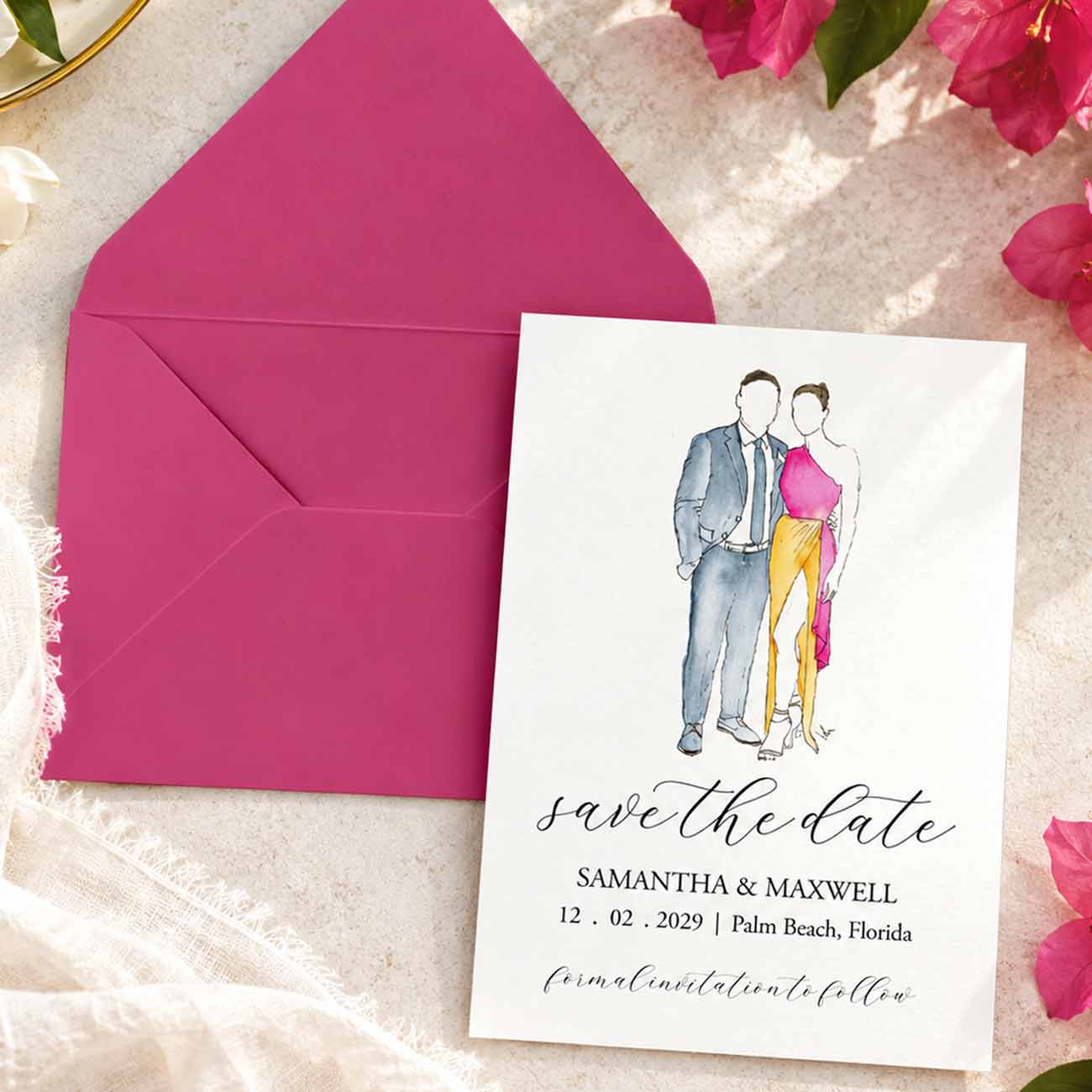A romantic hand-painted watercolor wedding invitation suite by Do Tell A Belle featuring soft watercolor hydrangeas, rich burgundy details, a coordinating envelope liner and an intricate laser-cut enclosure. Wedding invitations are an important part of the wedding planning timeline, with plenty of time needed for design, printing, assembly and addressing before they are mailed. Photography by Savannah Michelle Photography.